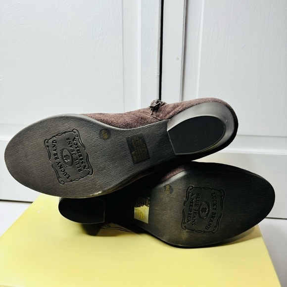 LUCKY BRAND Tablita Tobacco Oiled Suede Boots Size 9 - Picture 6 of 8